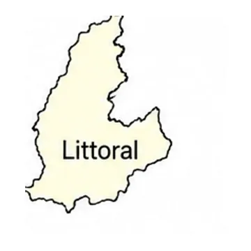 Map of the Littoral region of Cameroon