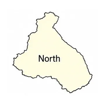 Map of the North region of Cameroon