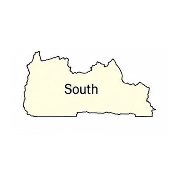 Map of the South region of Cameroon