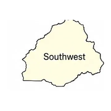 Map of the Southwest region of Cameroon