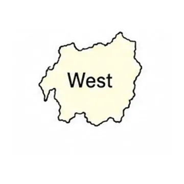 Map of the West region of Cameroon
